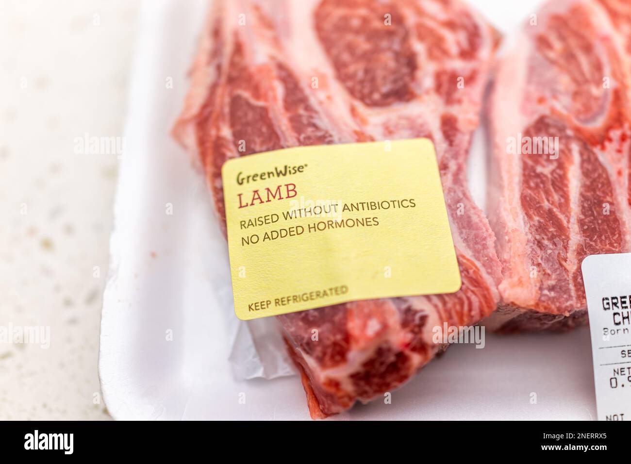 Naples, USA January 23, 2022 Closeup of Publix supermarket store Greenwise antibiotics free