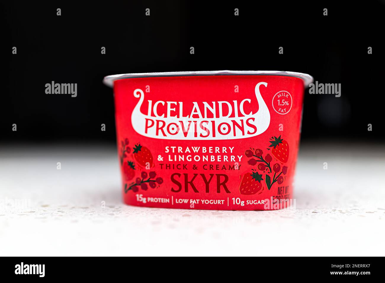 Naples, USA January 23, 2022 Product label sign for Icelandic