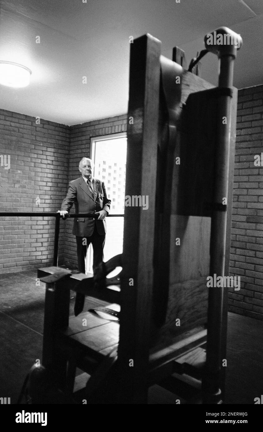 The electric chair at the Texas State Penitentiary in Huntsville