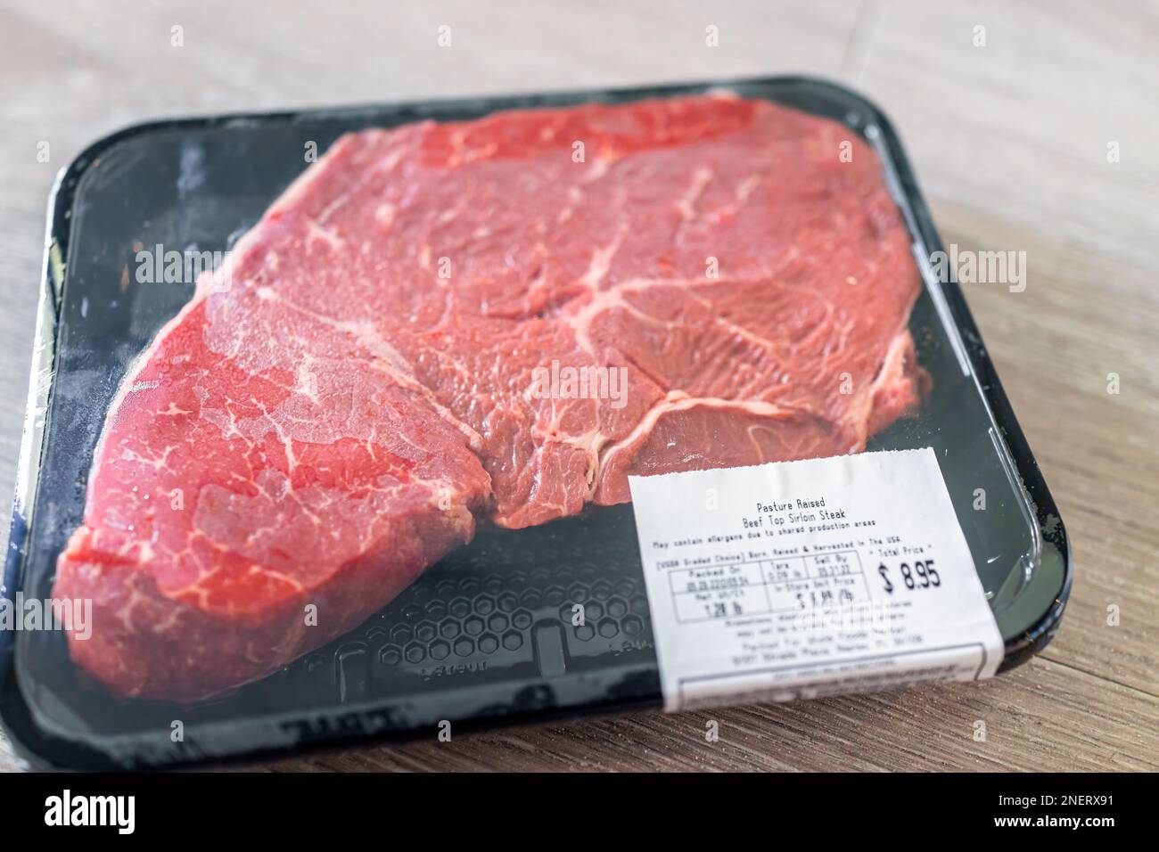 Naples, USA May 27, 2022 Package product of pasture raised red raw