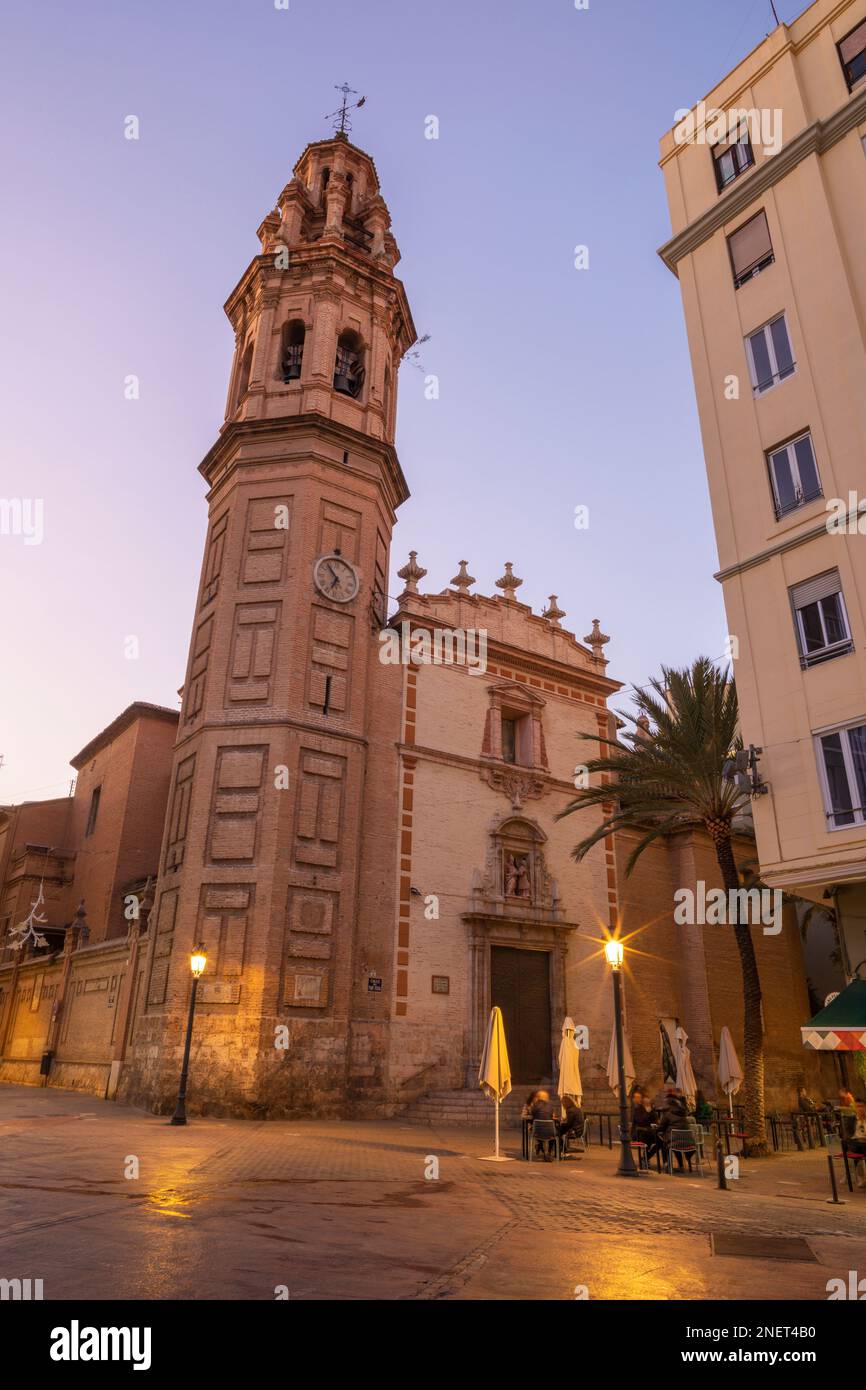 Valencia - The church Iglesia San Valero y San Vicente Martir Stock Photo