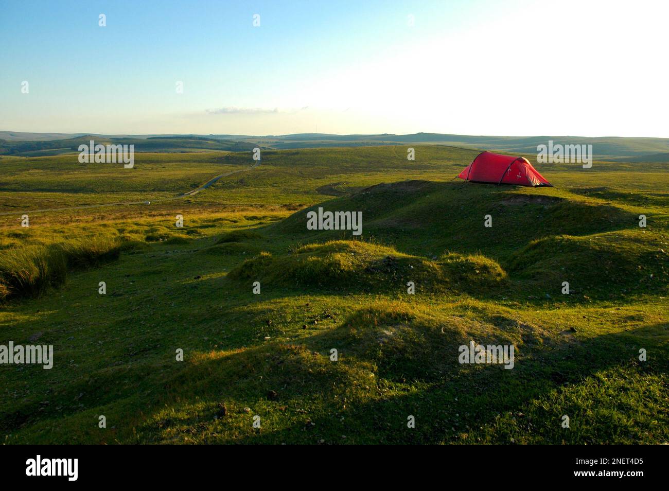 Wild camping Dartmoor National Park Stock Photo Alamy