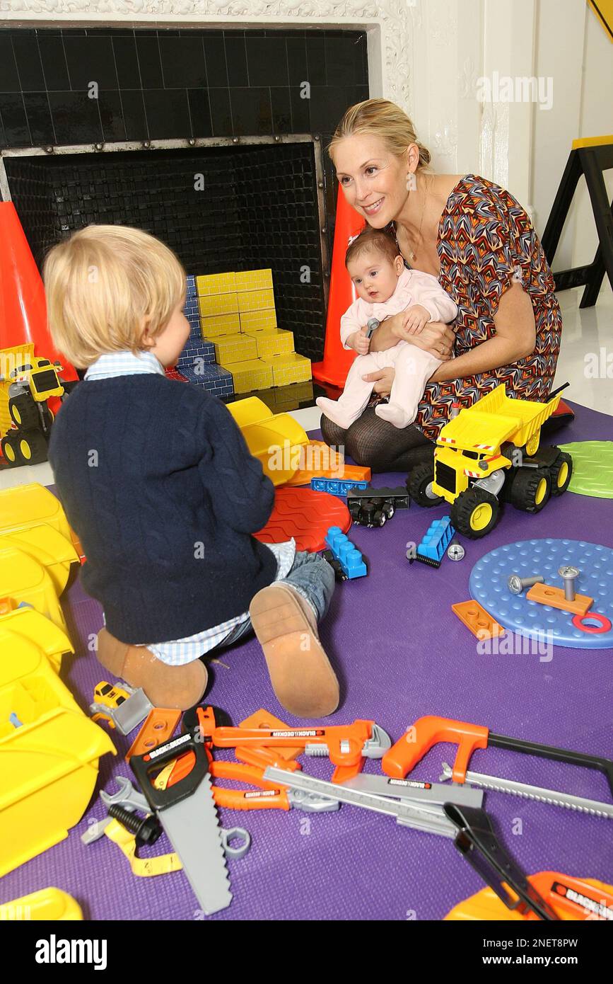 Kelly Rutherford, son Hermes and daughter Helena Rocky the Robot Truck ...