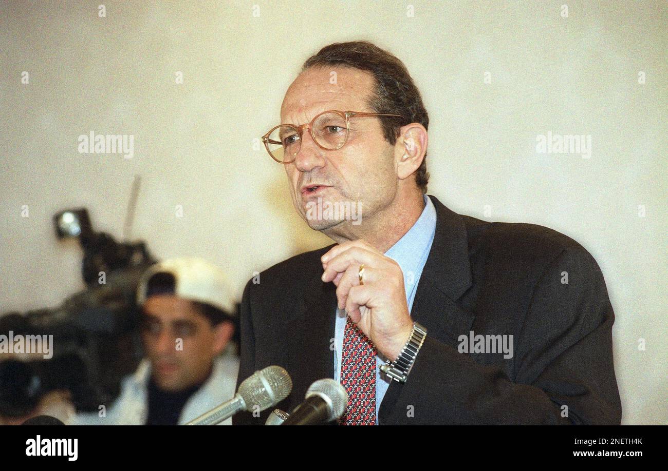 CIA Director John M. Deutch speaks at a news conference in Los Angeles on  Friday, Nov. 15, 1996. Deutch, preparing for an unprecedented meeting with  South Central Los Angeles residents, pledged Friday
