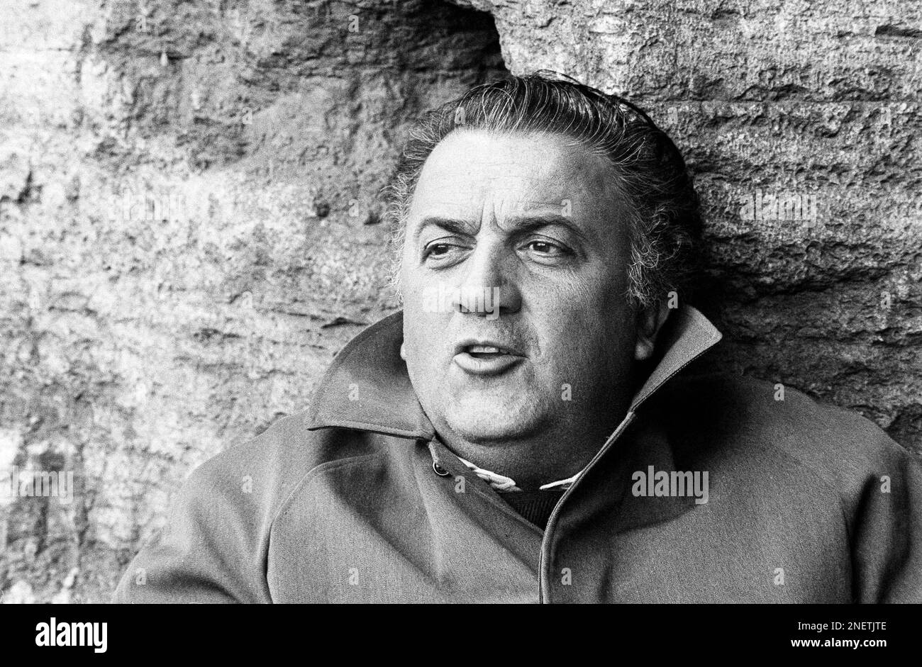 Italian director Federico Fellini, directing his newest film ...