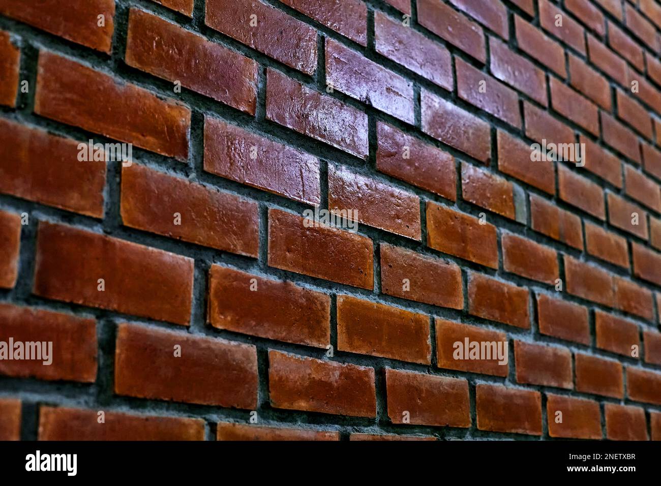 The red brick wall background Stock Photo