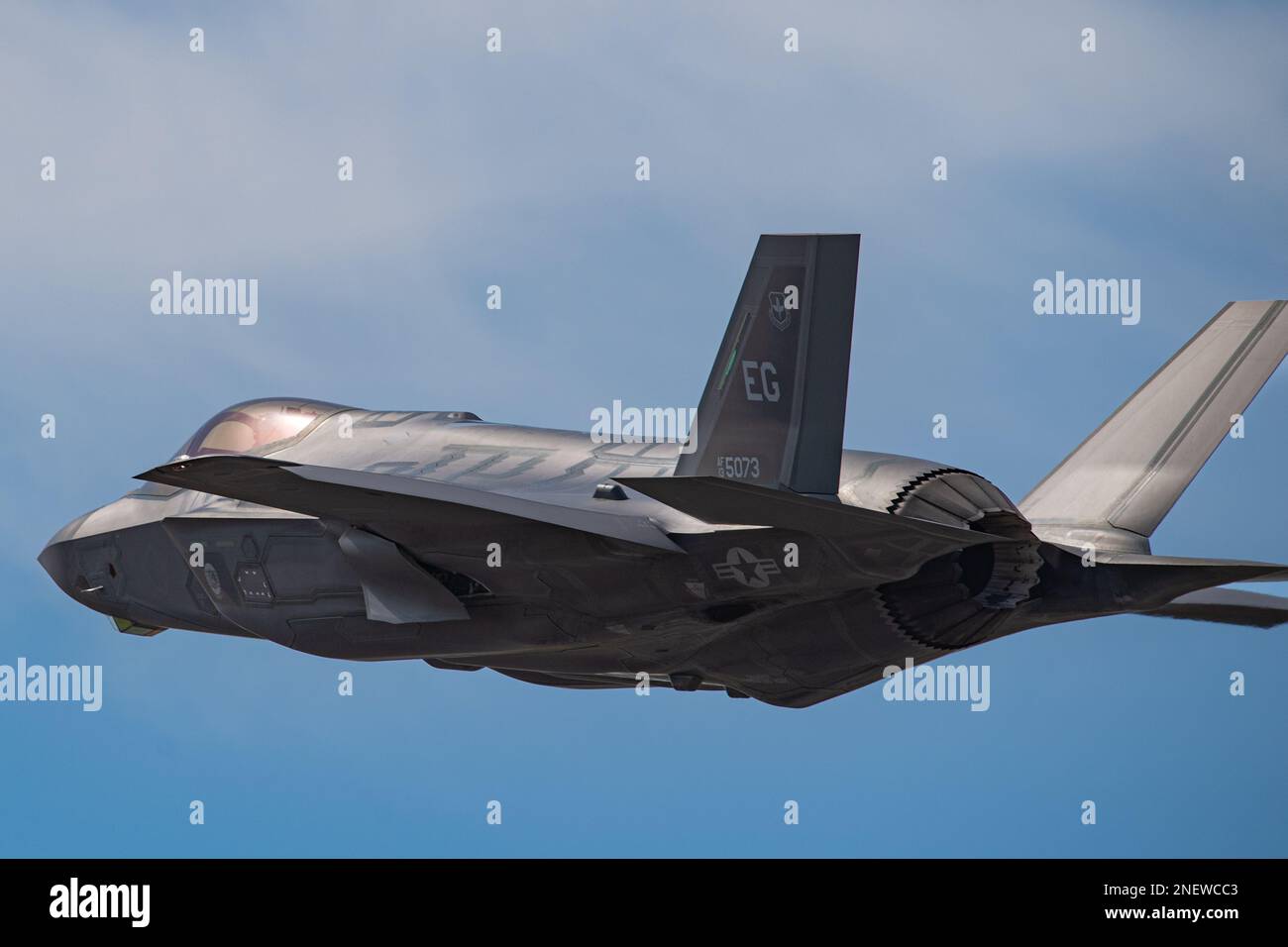 An F35A Lightning II aircraft assigned to the 33rd Fighter Wing, Eglin Air Force Base, Florida