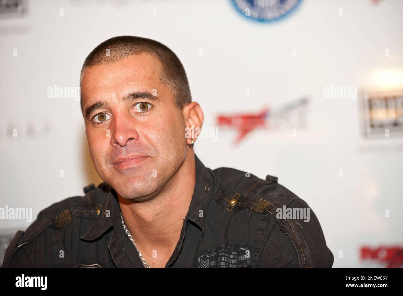 Creed lead singer Scott Stapp comments during a press conference before
