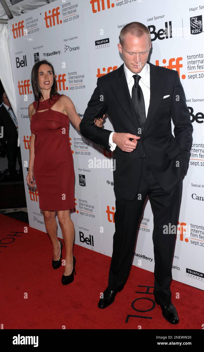 Actress Jennifer Connelly and her husband Paul Bettany arriving at the  Creation premiere at the Roy Thomson Hall during the Stock Photo - Alamy