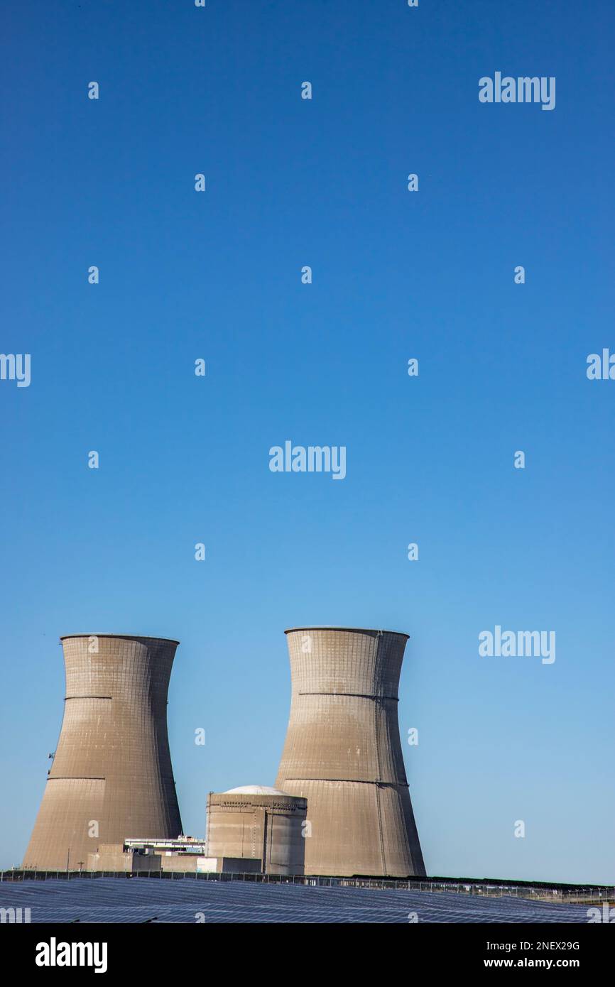 Rancho Seco is a decommissioned nuclear power plant outside of Sacramento and Stockton, California. It operated between April of 1974 to June of 1989. Stock Photo