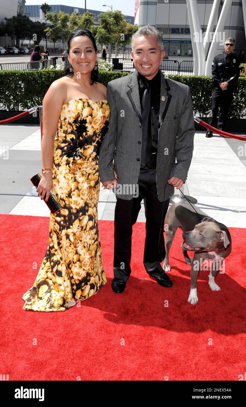 Cesar Millan and and his wife Ilusion Wilson Millan arrive at the
