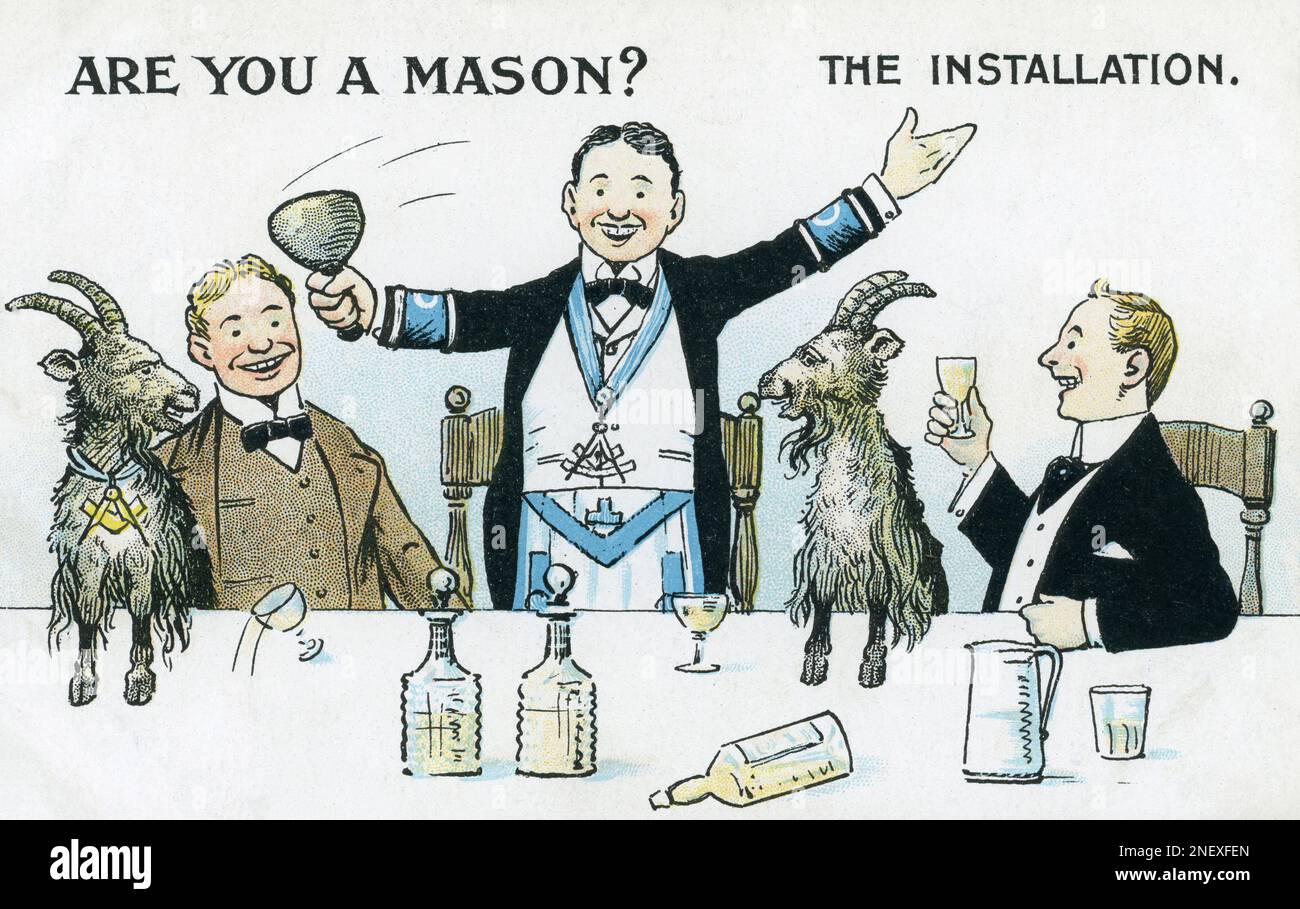 Masonic Postcard. The Installation Stock Photo Alamy