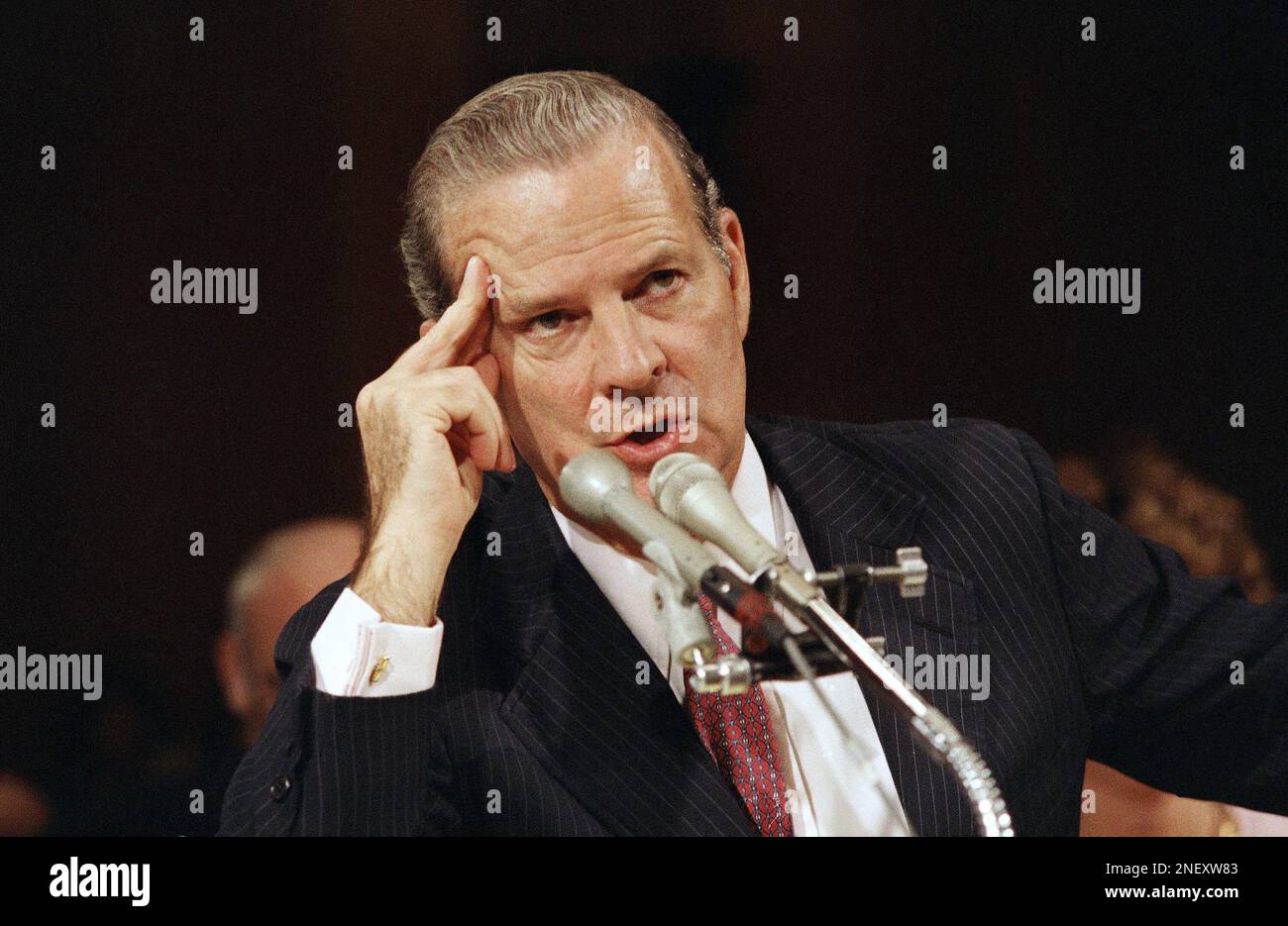 Witness Before Committee Treasury Secretary James Baker appears as a witness before the Senate ...