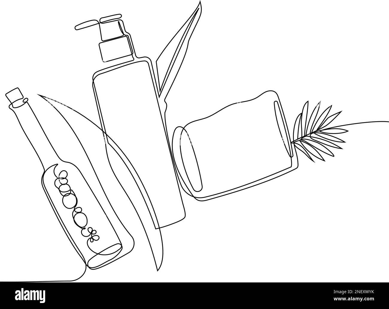 Skin care concept. Landing page template. Morning routine. Bath time