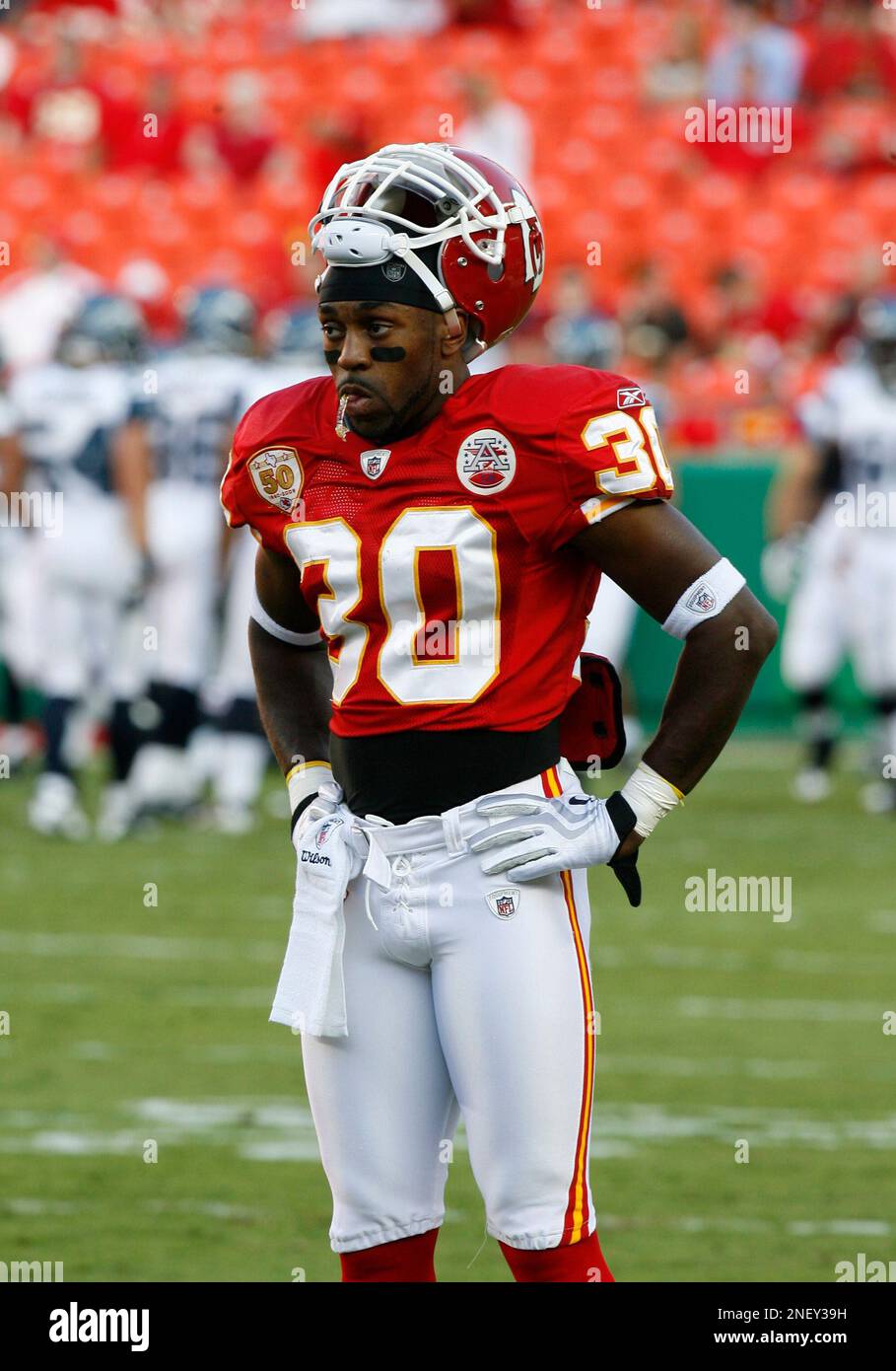 Kansas City Chiefs cornerback Ricardo Colclough before a preseason NFL  football game against the Seattle Seahawks Saturday, Aug. 29, 2009 in Kansas  City, Mo. (AP Photo/Reed Hoffmann Stock Photo - Alamy