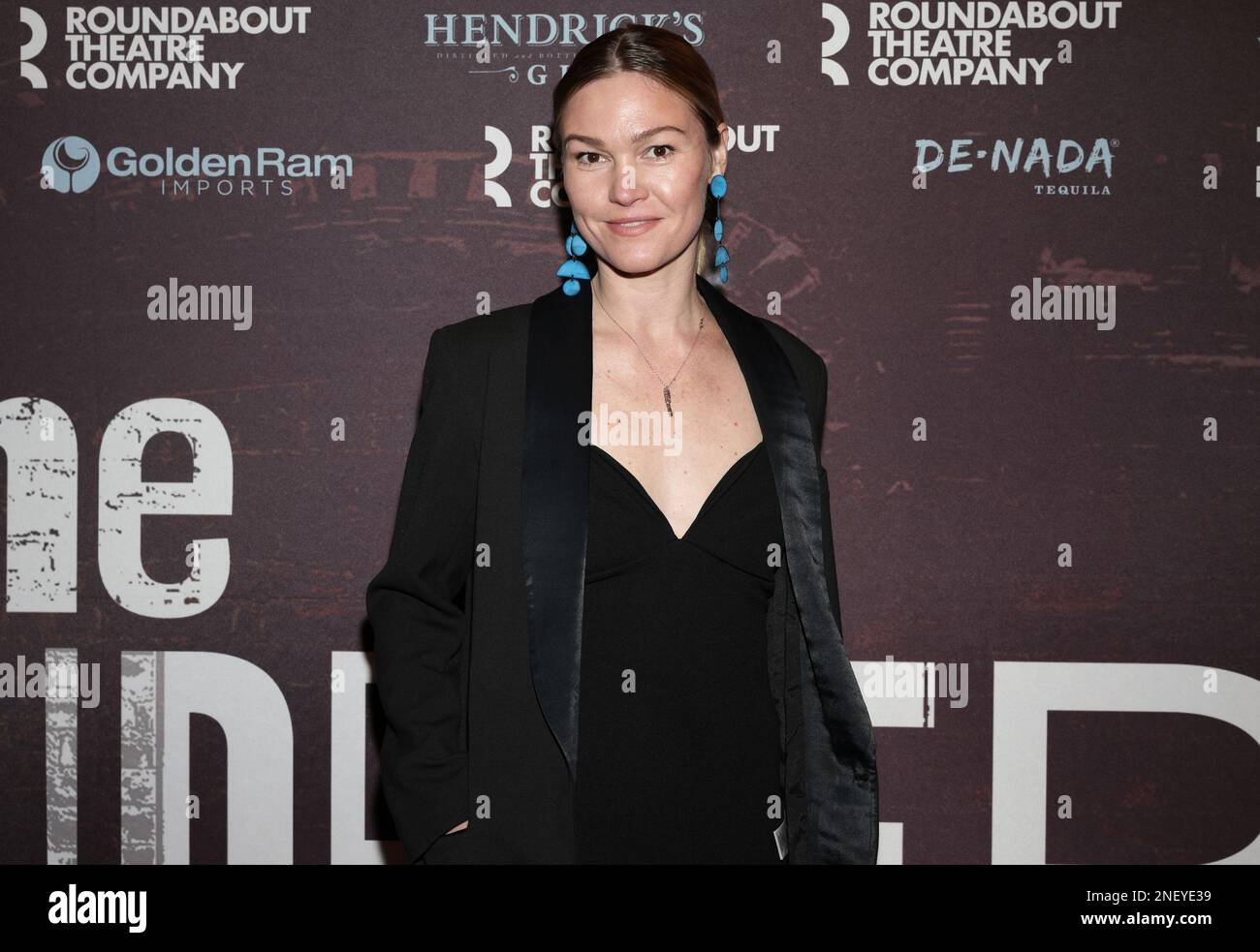 Julia Stiles attends "The Wanderers" Broadway opening at the Laura Pels