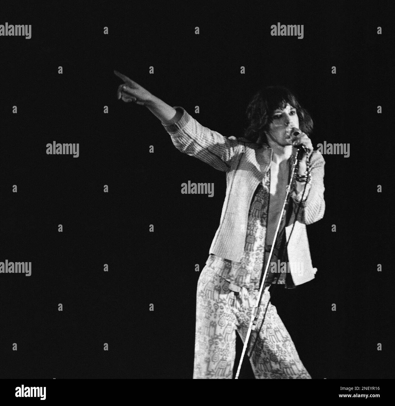 Mick Jagger of the Rolling Stones in concert at the Cow Palace in San