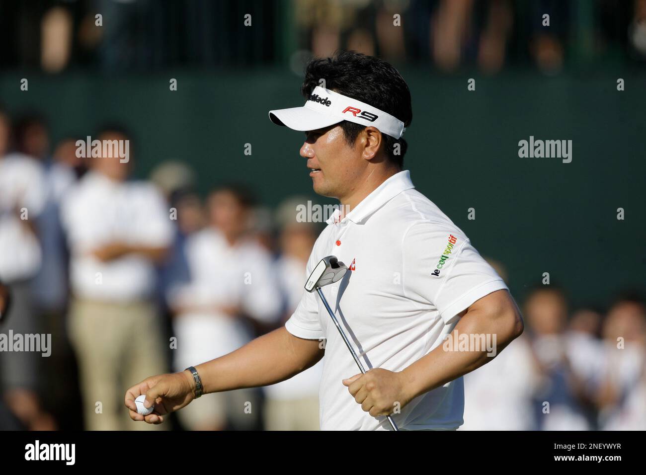 Y.E. Yang, of South Korea, celebrates after winning the 91st PGA ...