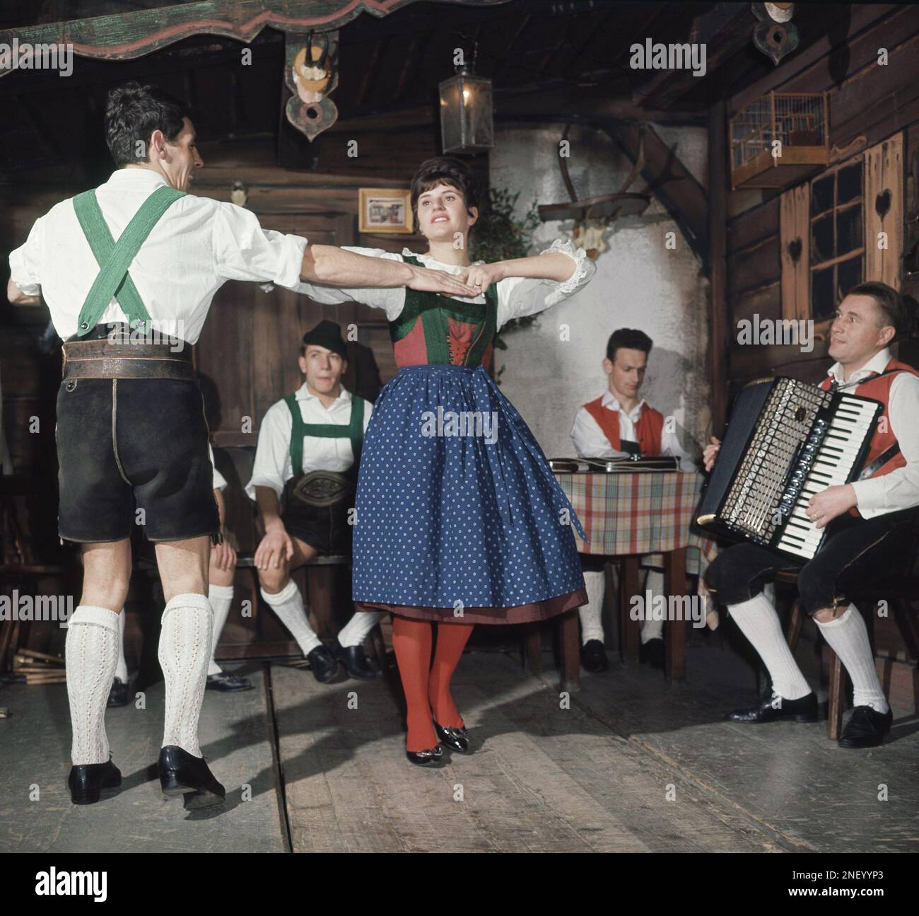 Austrians perform a traditional dance in native costumes in Innsbruck ...