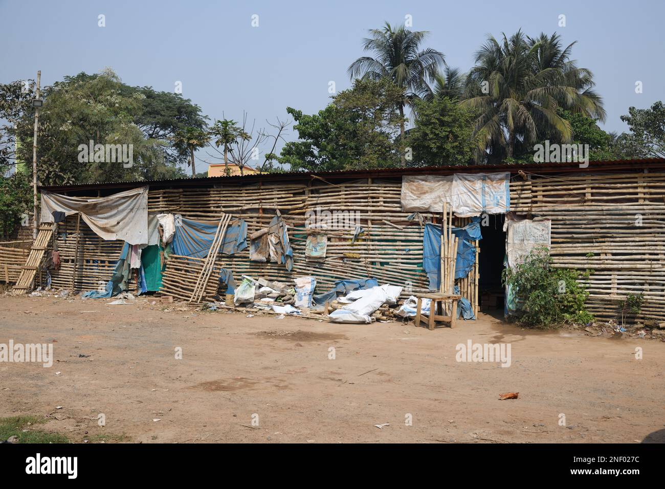Labour quarters of a potato cold storage. Surekalna, East Bardhaman