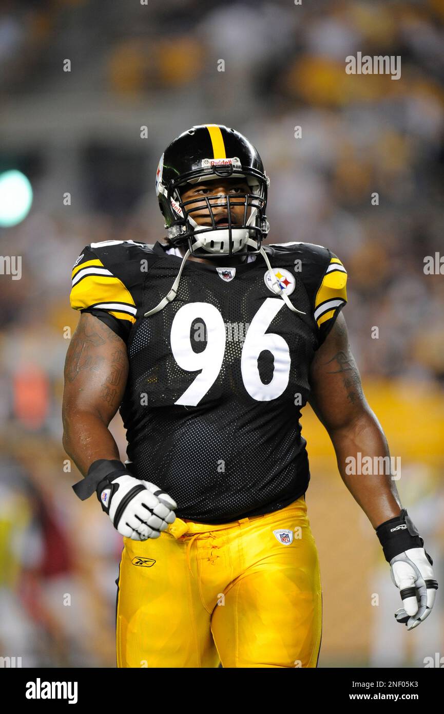 Pittsburgh Steelers linebacker Ziggy Hood (96) in action against the  Arizona Cardinals during a football game Thursday August 13, 2008 in  Pittsburgh.(AP Photo/Don Wright Stock Photo - Alamy