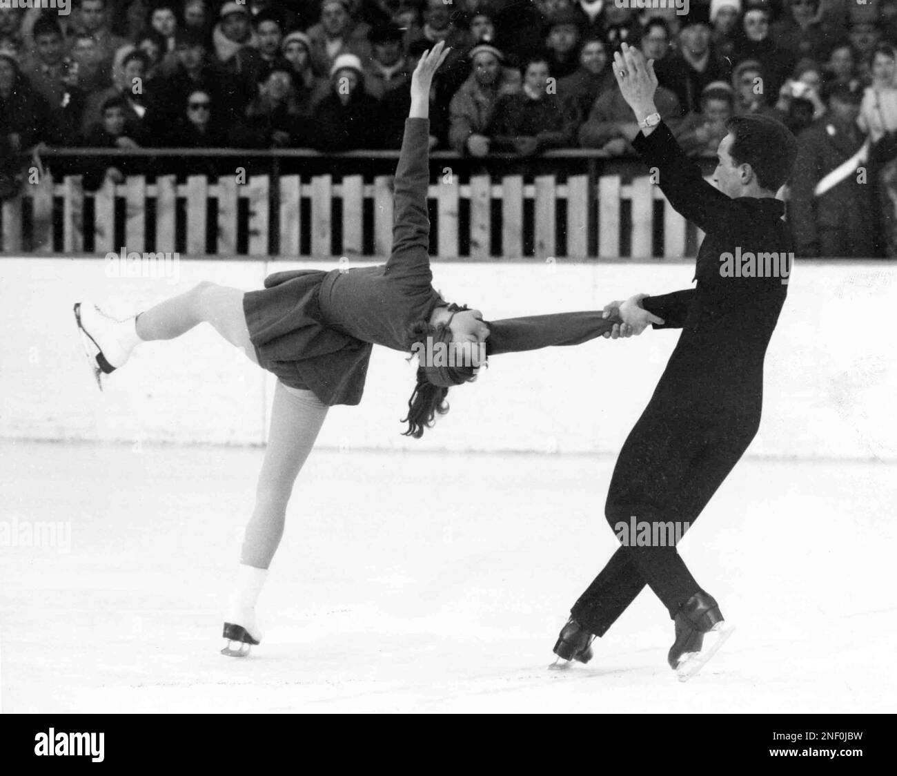 German skaters Marika Kilius and Franz Ningel during the Winter Olympic