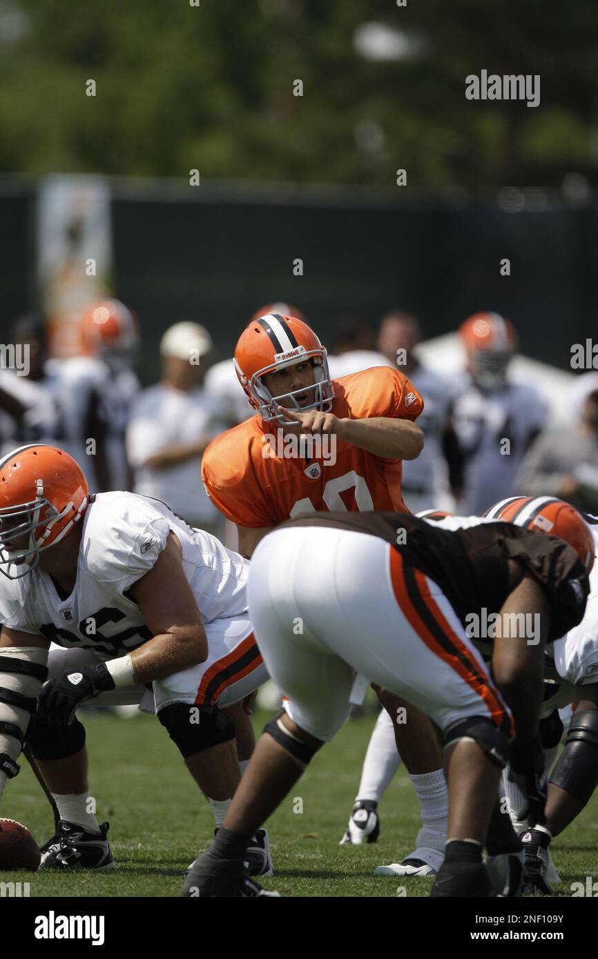 Cleveland Browns quarterback Brady Quinn at the Cleveland Browns NFL ...