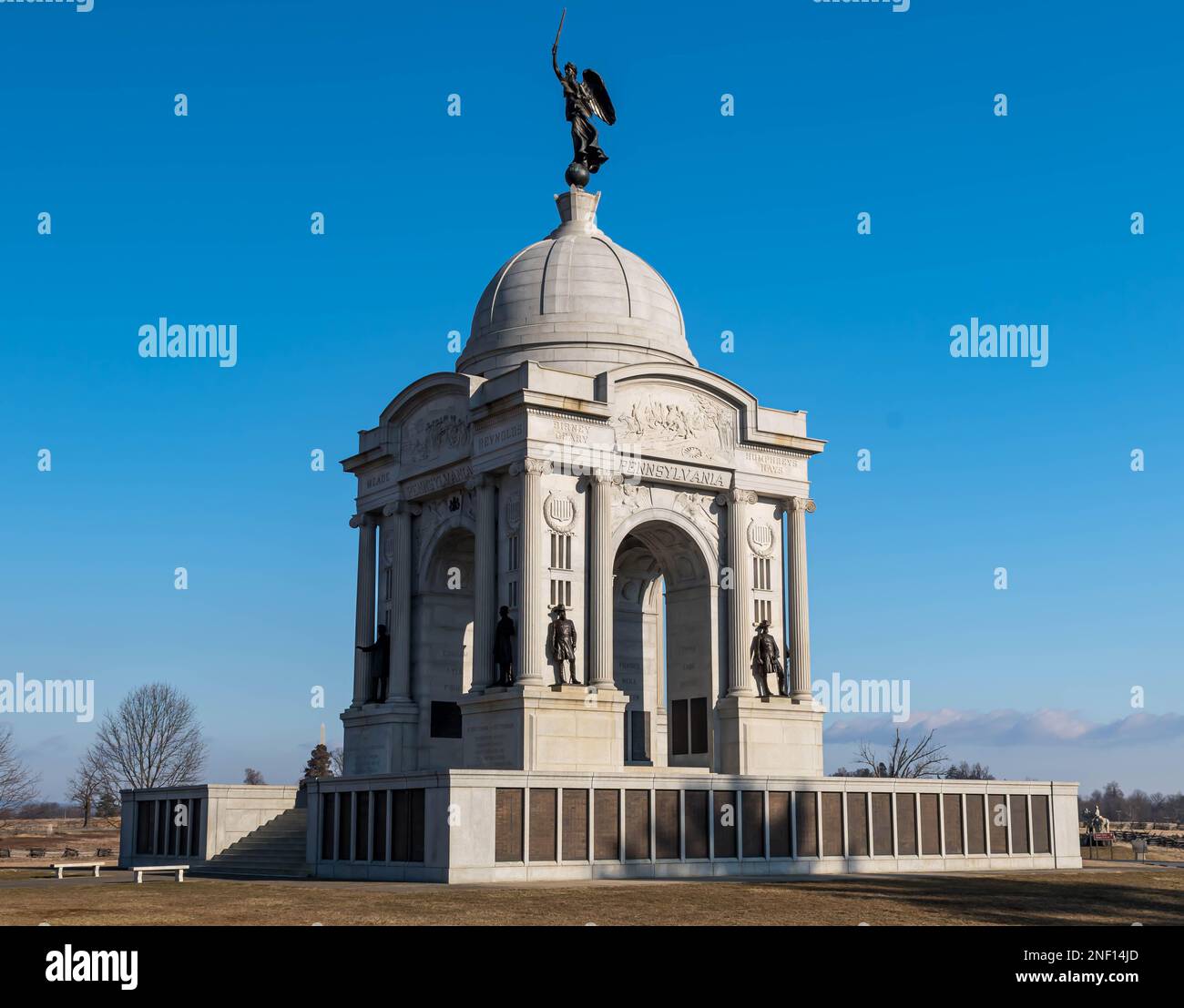 The Pennsylvania monument on Hancock Avenue in the Gettysburg National
