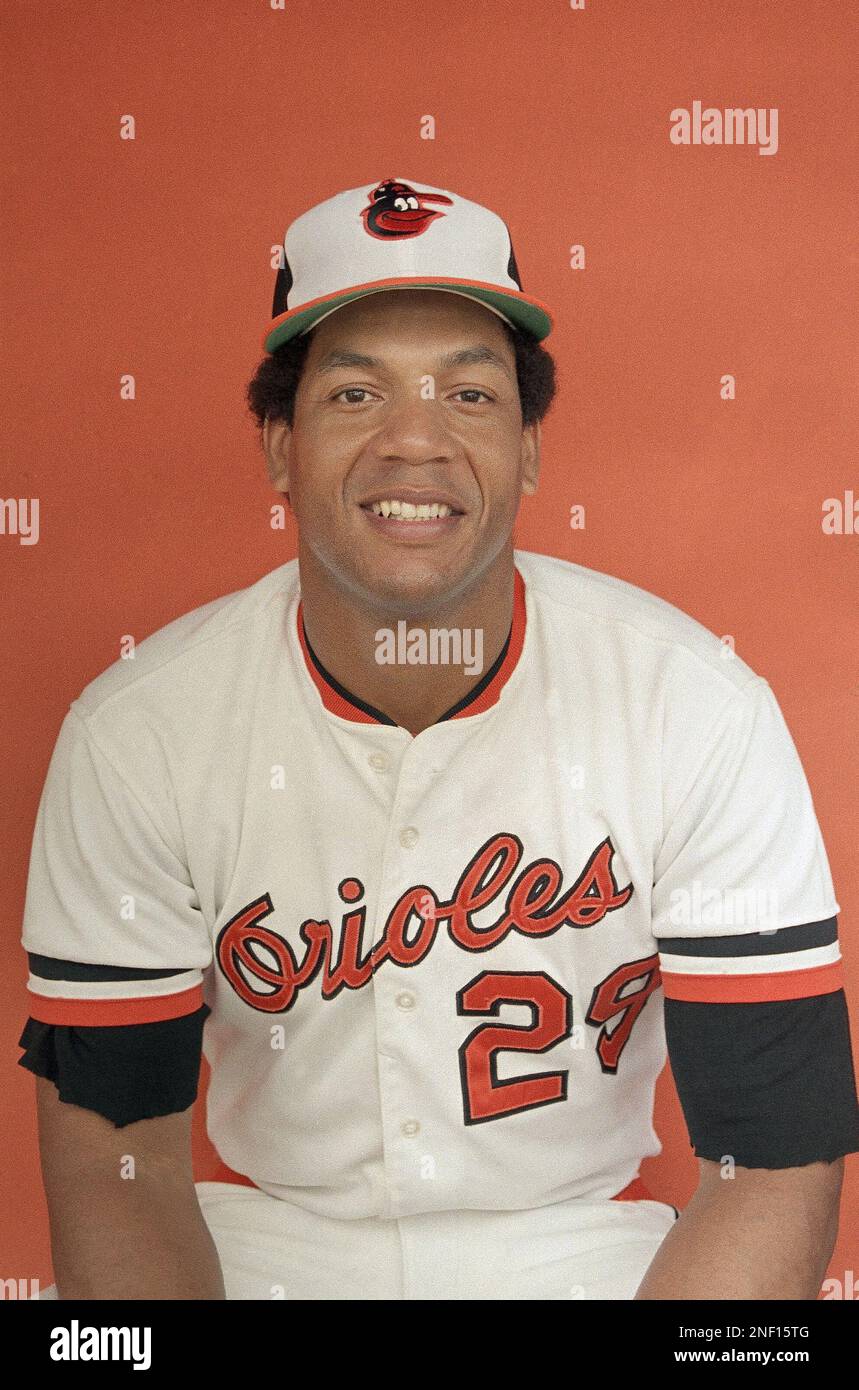 Shown in photo is Ken Singleton of Baltimore Orioles outfielder shown ...