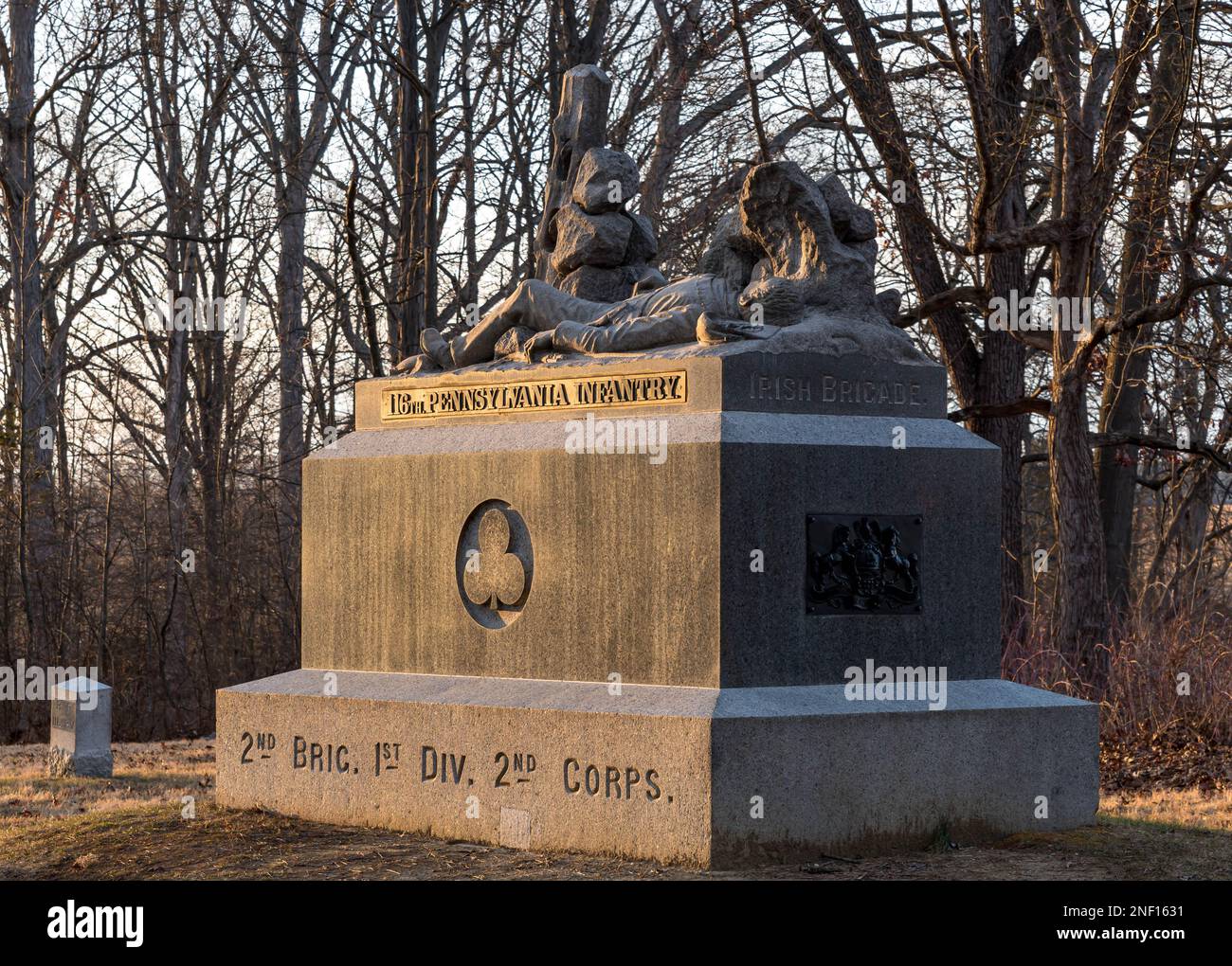 The monument to the 116th Pennsylvania Volunteer Infantry Regiment in ...