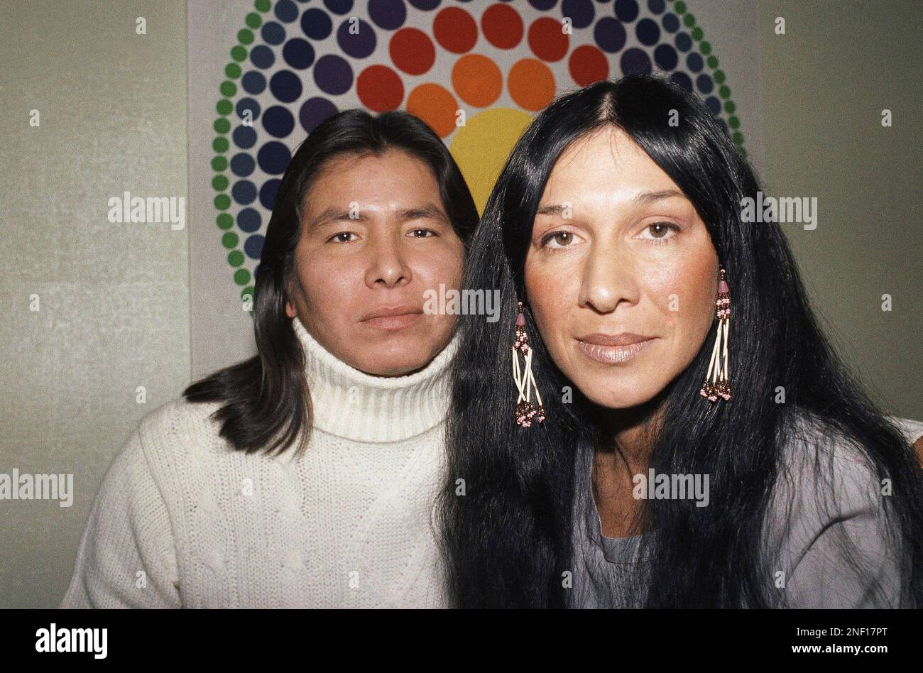 Buffy SainteMarie, Native American singersongwriter, poses with her
