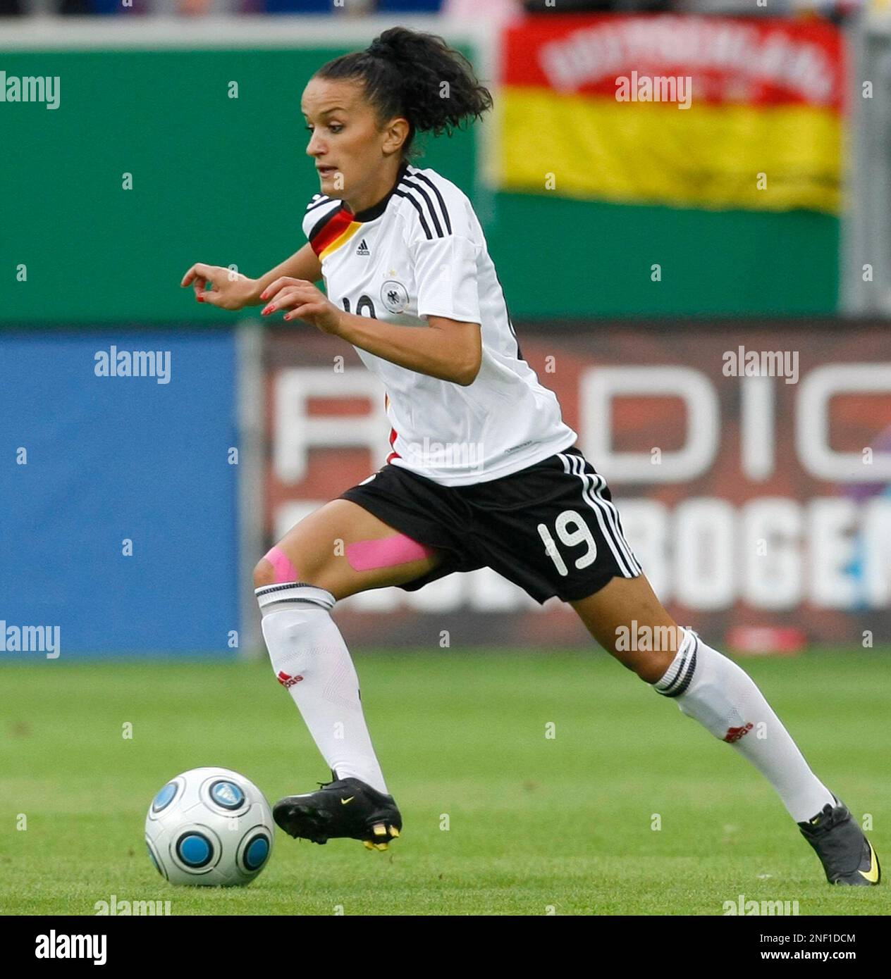 Germany's Fatmire Bajramaj is seen during the women's international soccer  friendly between Germany and the Netherlands in Sinsheim, Germany,  Saturday, July 25, 2009. (AP Photo/Thomas Kienzle Stock Photo - Alamy