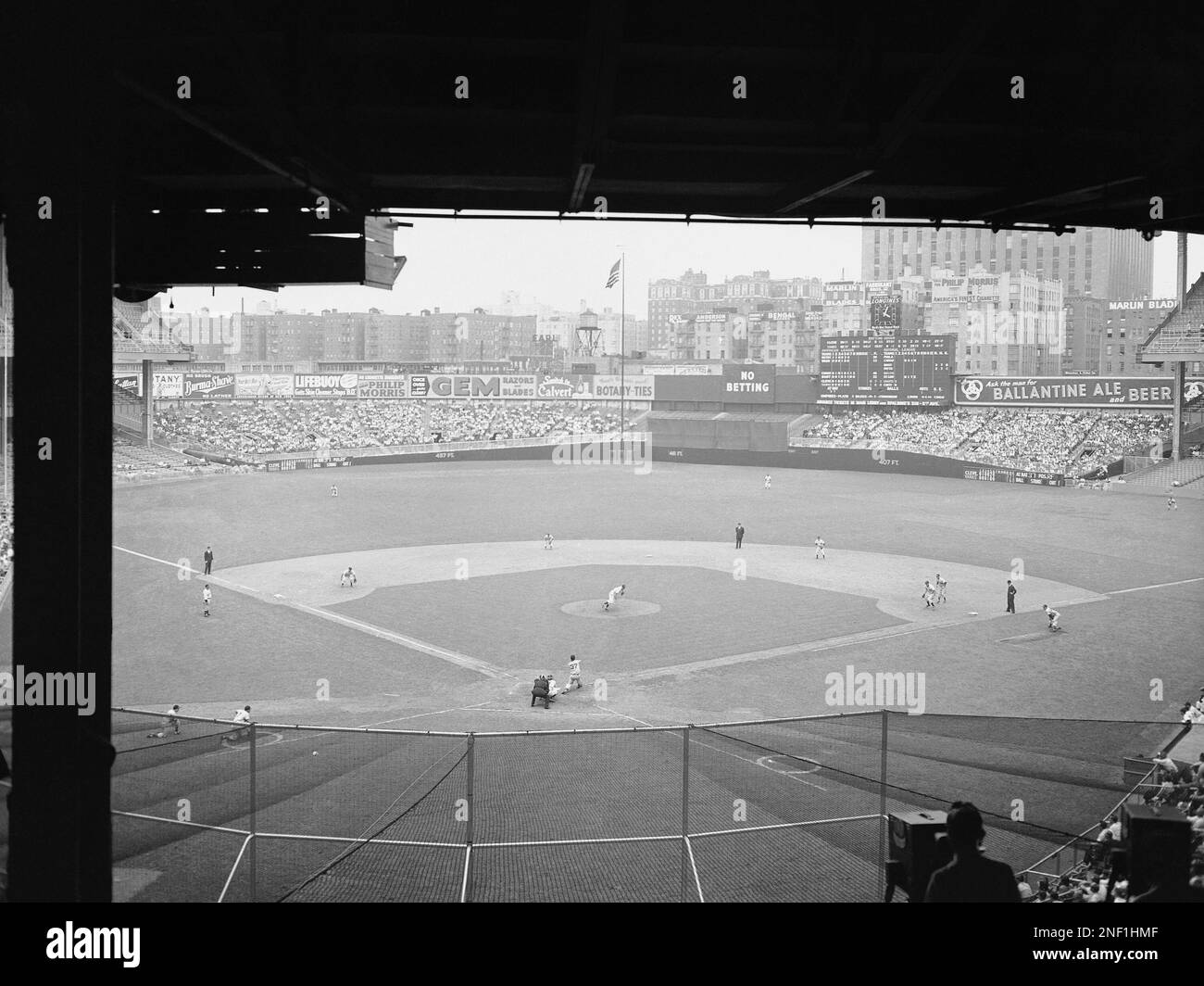 Behind home plate at the new Yankee Stadium during Opening Week, April 2009  Stock Photo - Alamy