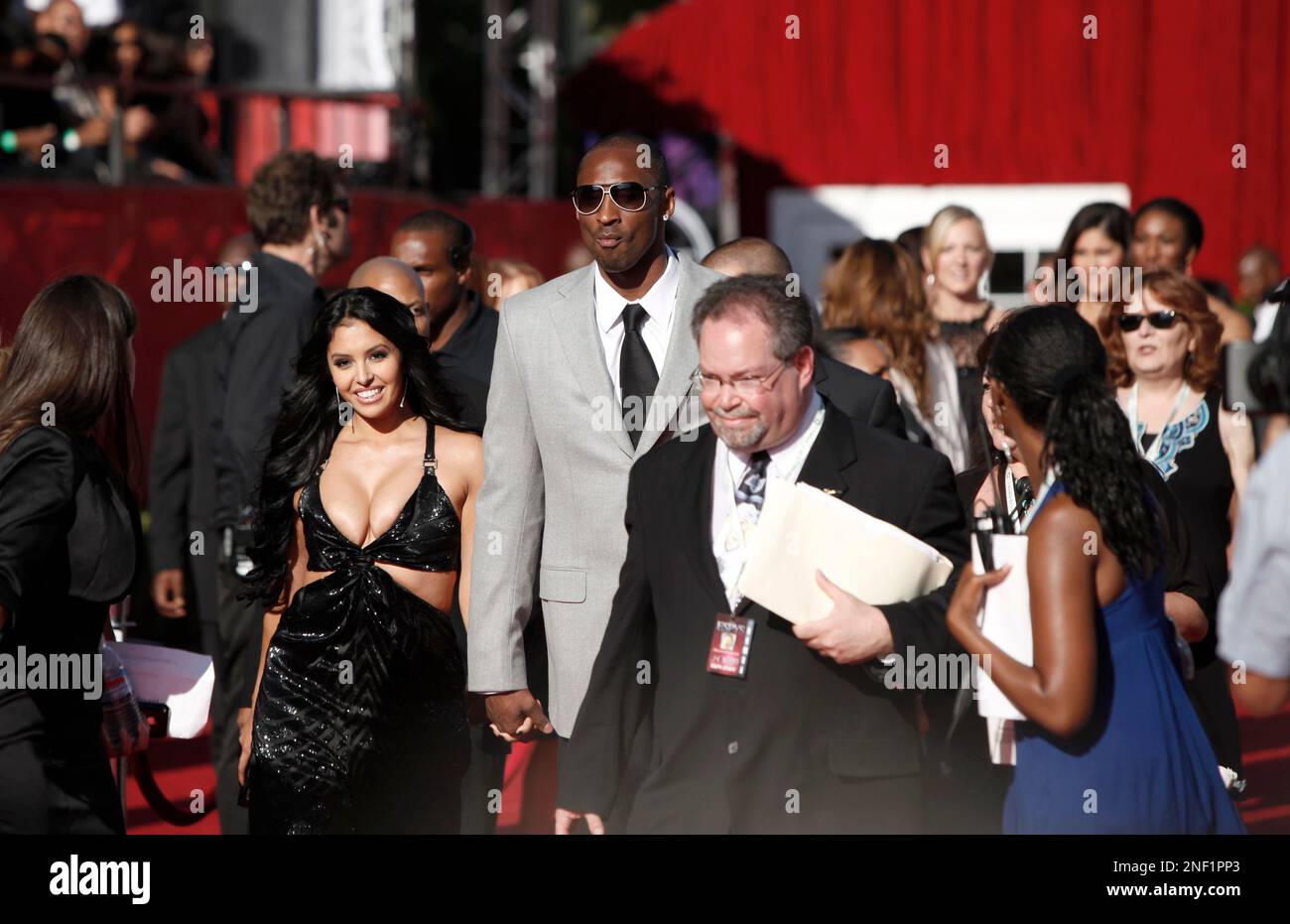 Kobe Bryant and Vanessa Bryant arrive at the ESPY Awards on Wednesday