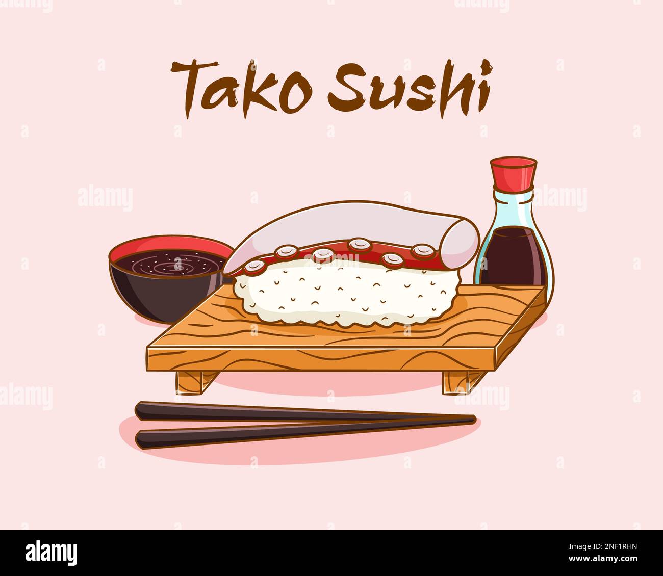 Cute cartoon sushi roll Stock Vector Images - Alamy