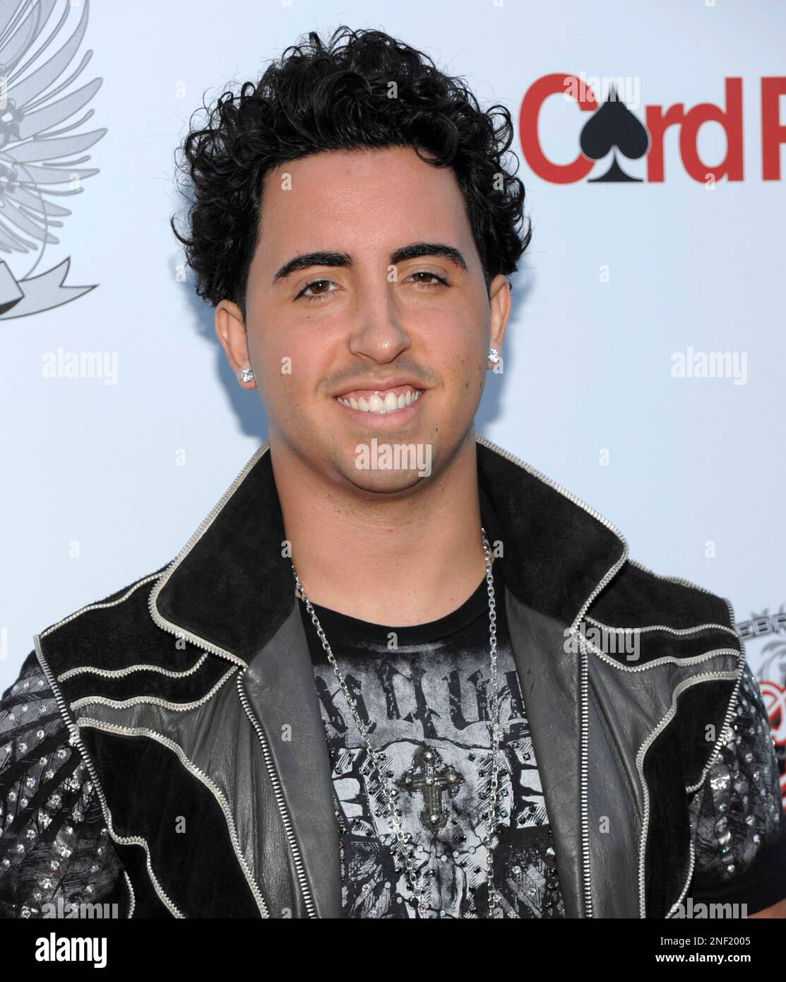 Singer Colby O'Donis arrives at the Aces and Angels Celebrity Poker