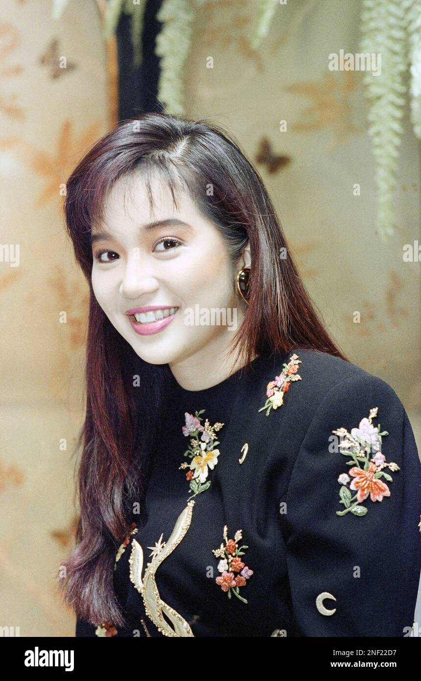Kris Aquino, youngest daughter of President Corazon Aquino and embarking on a movie career, is now dreaming of Hollywood as well as to star in the movie version of the hit musical “Miss Saigon” April 26, 1991. Following success of her films in the country, Kris, is slowly reaching out her goal via a lead role in a film with Hong Kong comedian Raymond Wong. (AP Photo/Bullit Marquez) Stock Photo