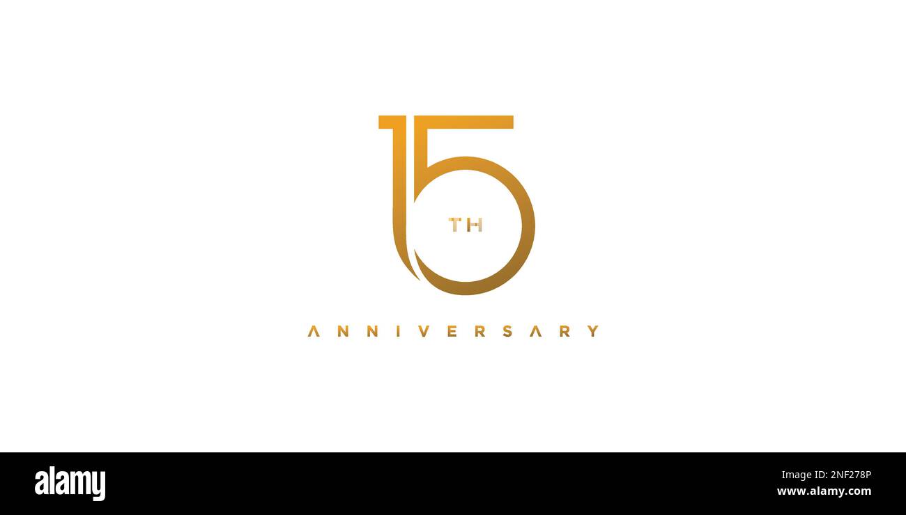 Modern and elegant number 15 logo design Stock Vector Image & Art Alamy