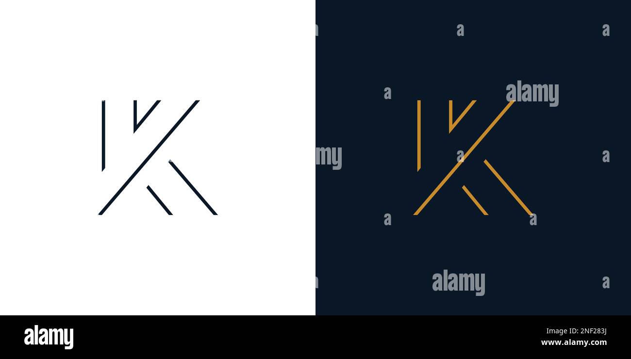 Modern and elegant K logo design Stock Vector