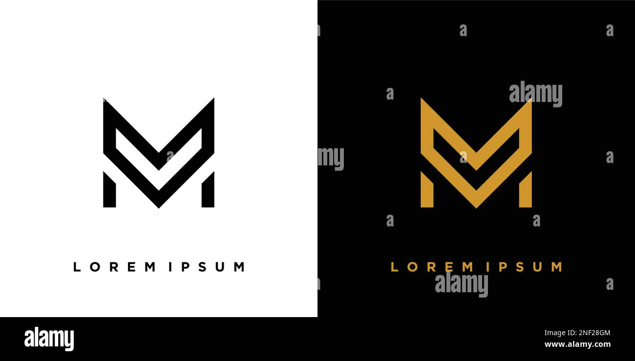 modern-and-powerful-m-logo-design-stock-vector-image-art-alamy