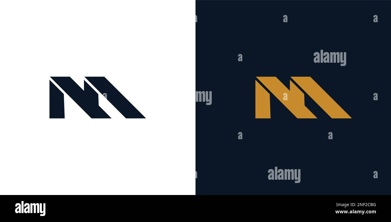 Modern and strong letter M initials logo design Stock Vector Image ...