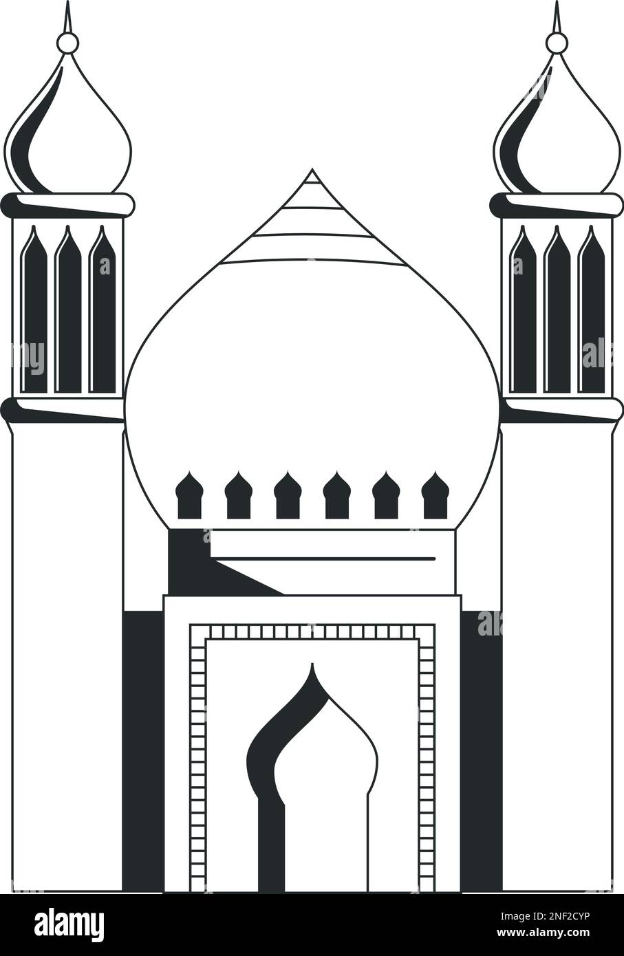 muslim mosque monochrome style Stock Vector Image & Art - Alamy