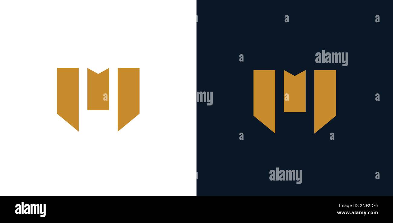 Modern and strong letter M initials logo design Stock Vector Image ...