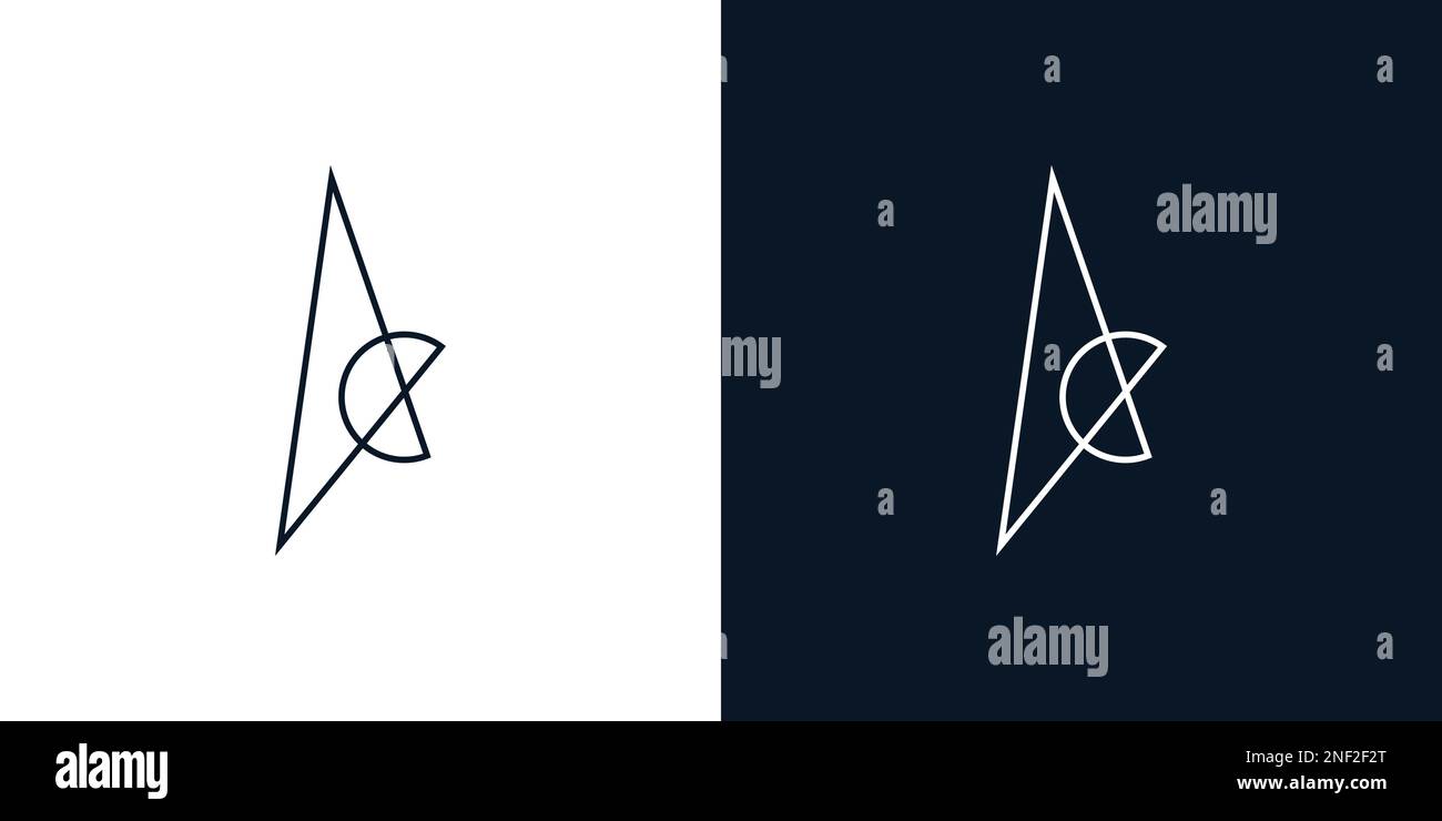 Modern and unique AC logo design Stock Vector