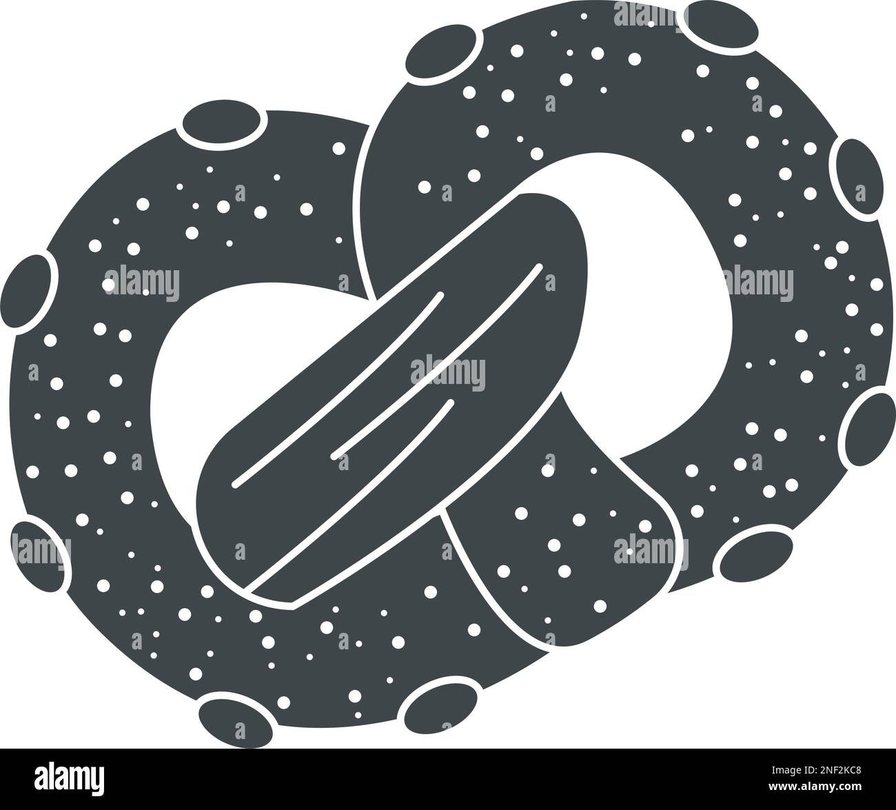 pretzel salt silhouette Stock Vector Image & Art - Alamy