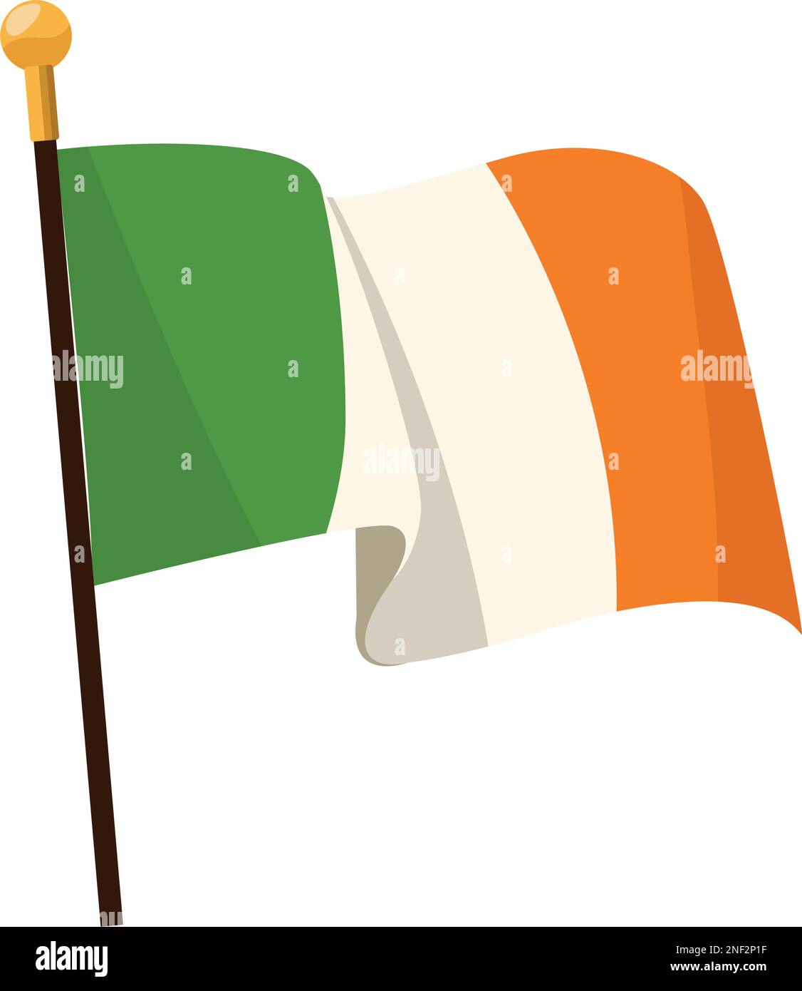 ireland flag in pole Stock Vector Image & Art - Alamy