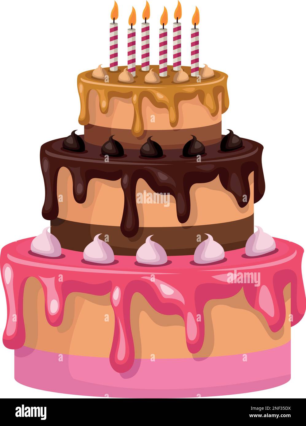sweet birthday cake Stock Vector Image & Art - Alamy