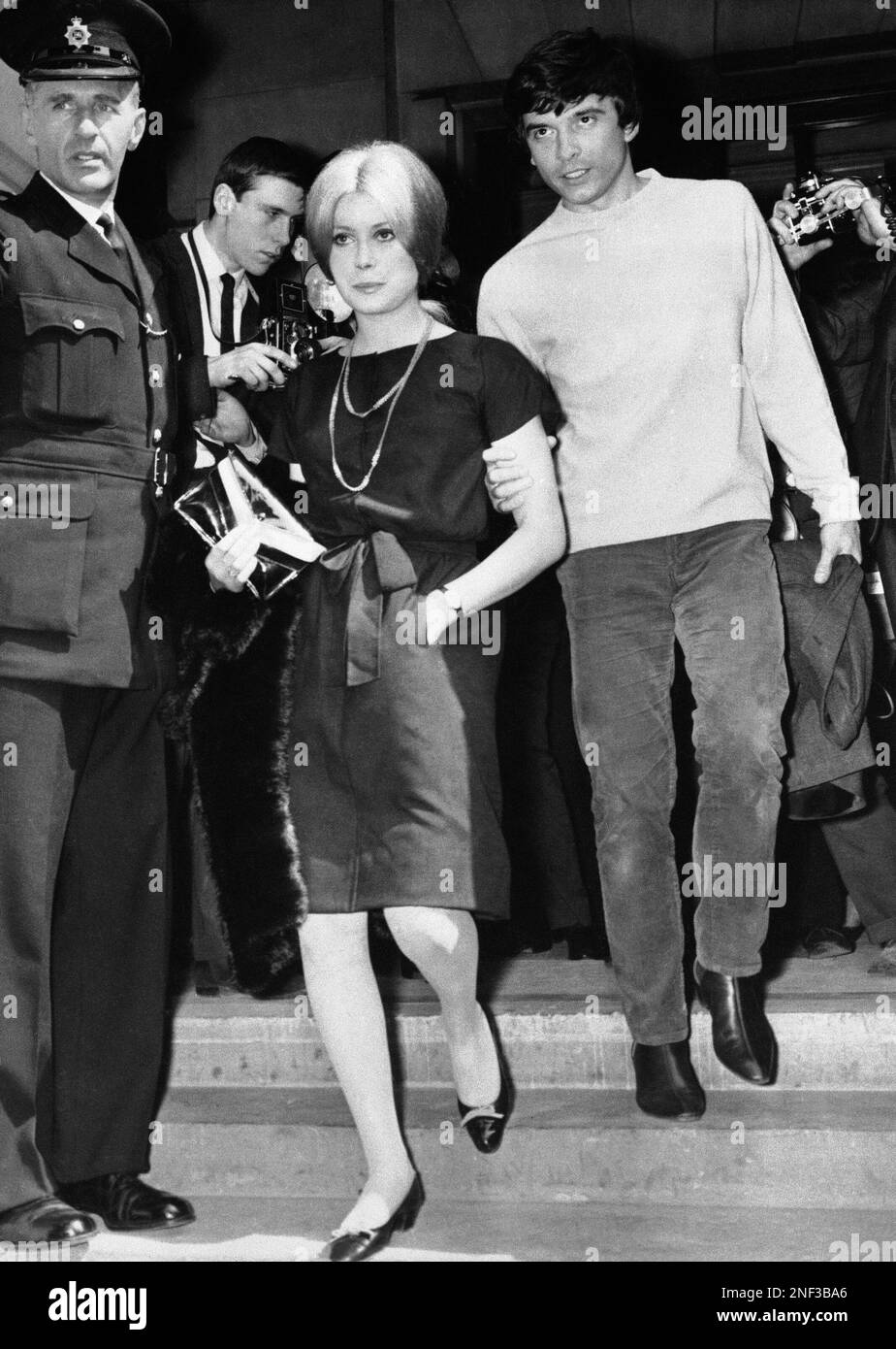 French film actress Catherine Deneuve and British photographer David ...