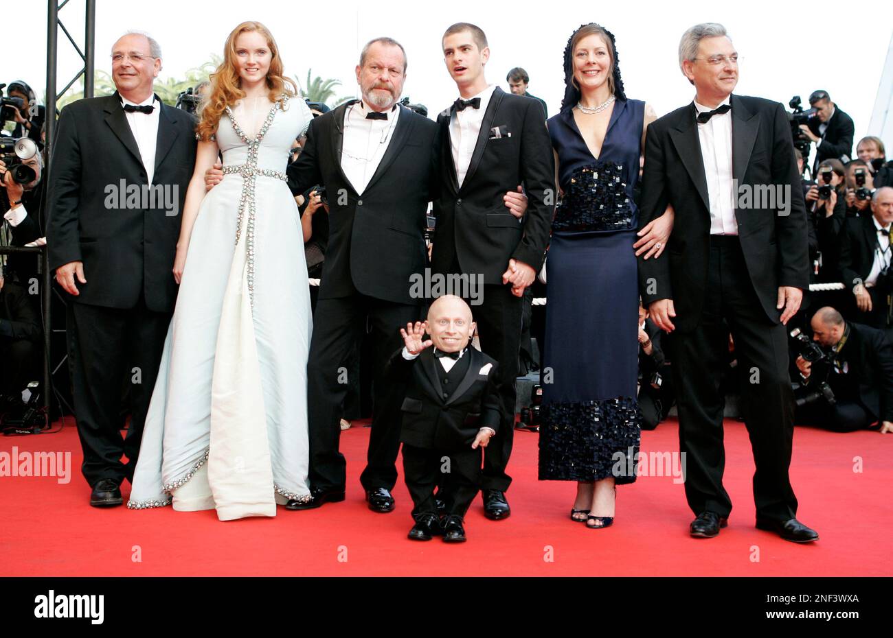 From left, Moroccan producer Samuel Hadida, British actress Lily Cole