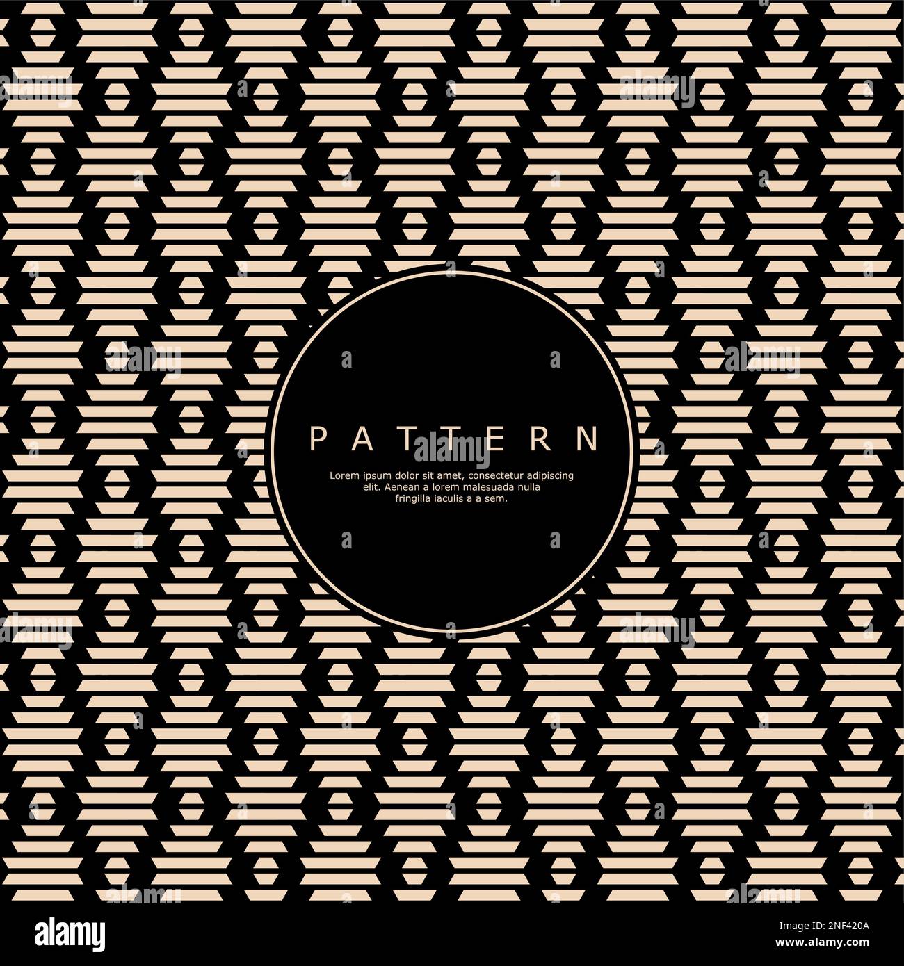 Luxury gold flat line stripe abstract pattern design. Honeycomb abstract pattern Stock Vector